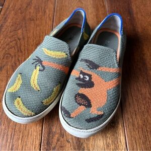 Rothy’s Kids Monkey Banana Sneakers 2 Snack Attack Slip On Shoes Size K2